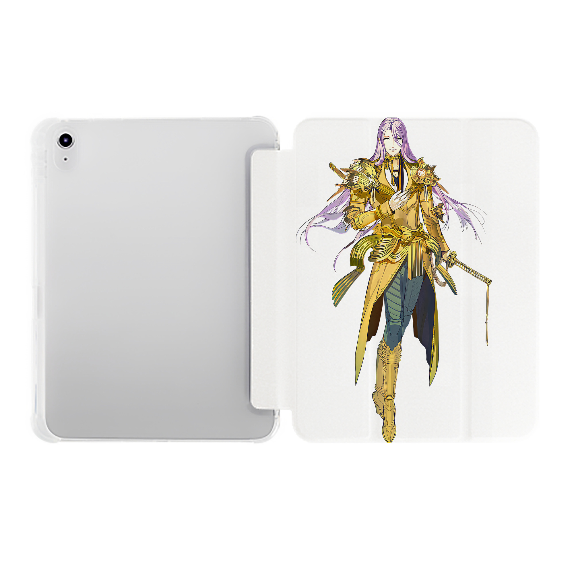 （画像用） 刀剣乱舞 Touken Ranbu IPad ケース ペン収納付き 三つ折りスタンド PUレザー×シリコン 対応機種9.5/10.5/10.9インチ